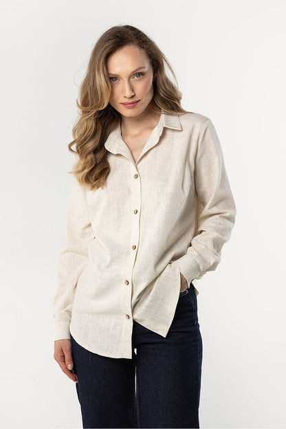  Koszula Damska Model A768 Beige - awama 