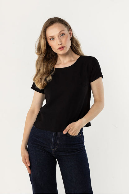   Bluzka Model A762 Black - awama 