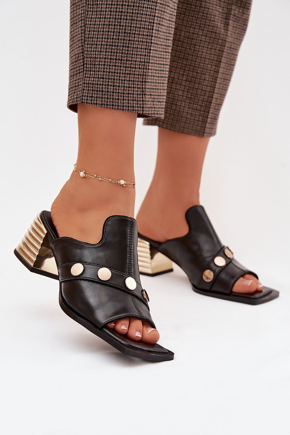  Sandał Klapki Model DA CR61-3063 Black - Step in style 