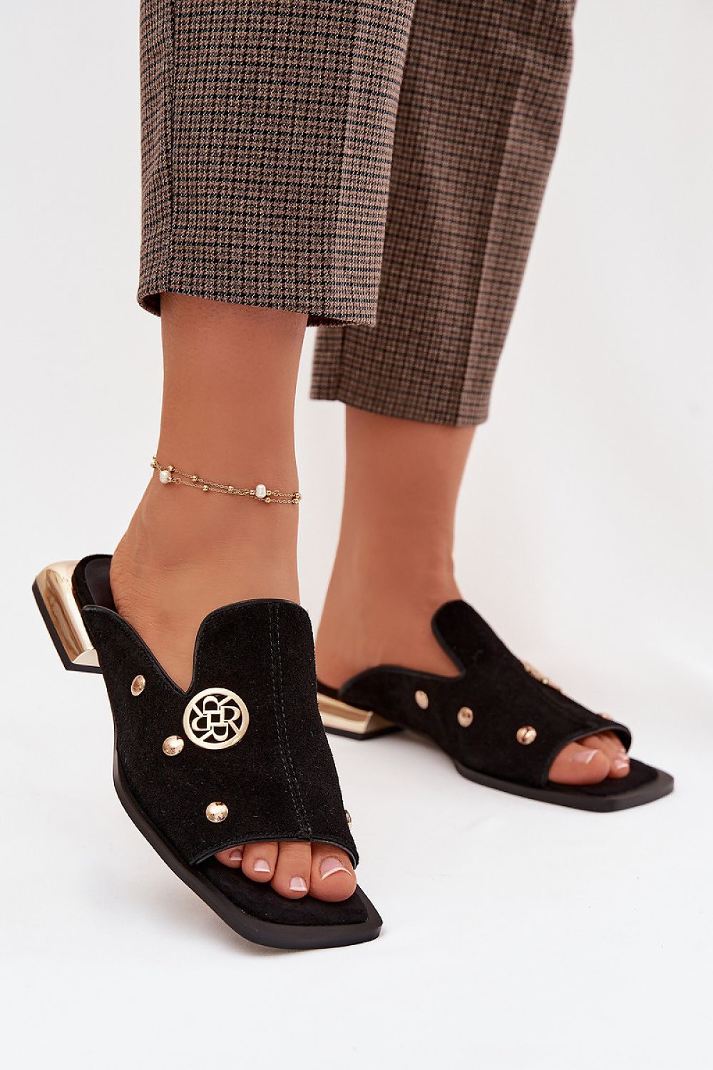  Sandał Klapki Model DA CR61-3061 Black - Step in style 