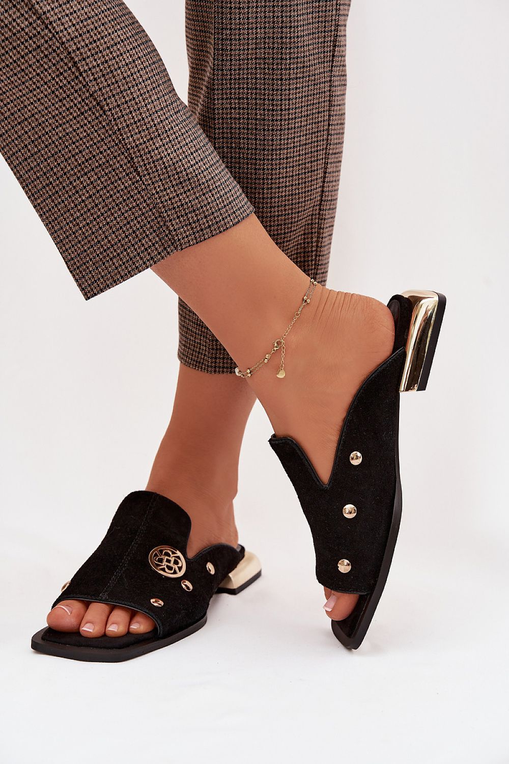  Sandał Klapki Model DA CR61-3061 Black - Step in style 