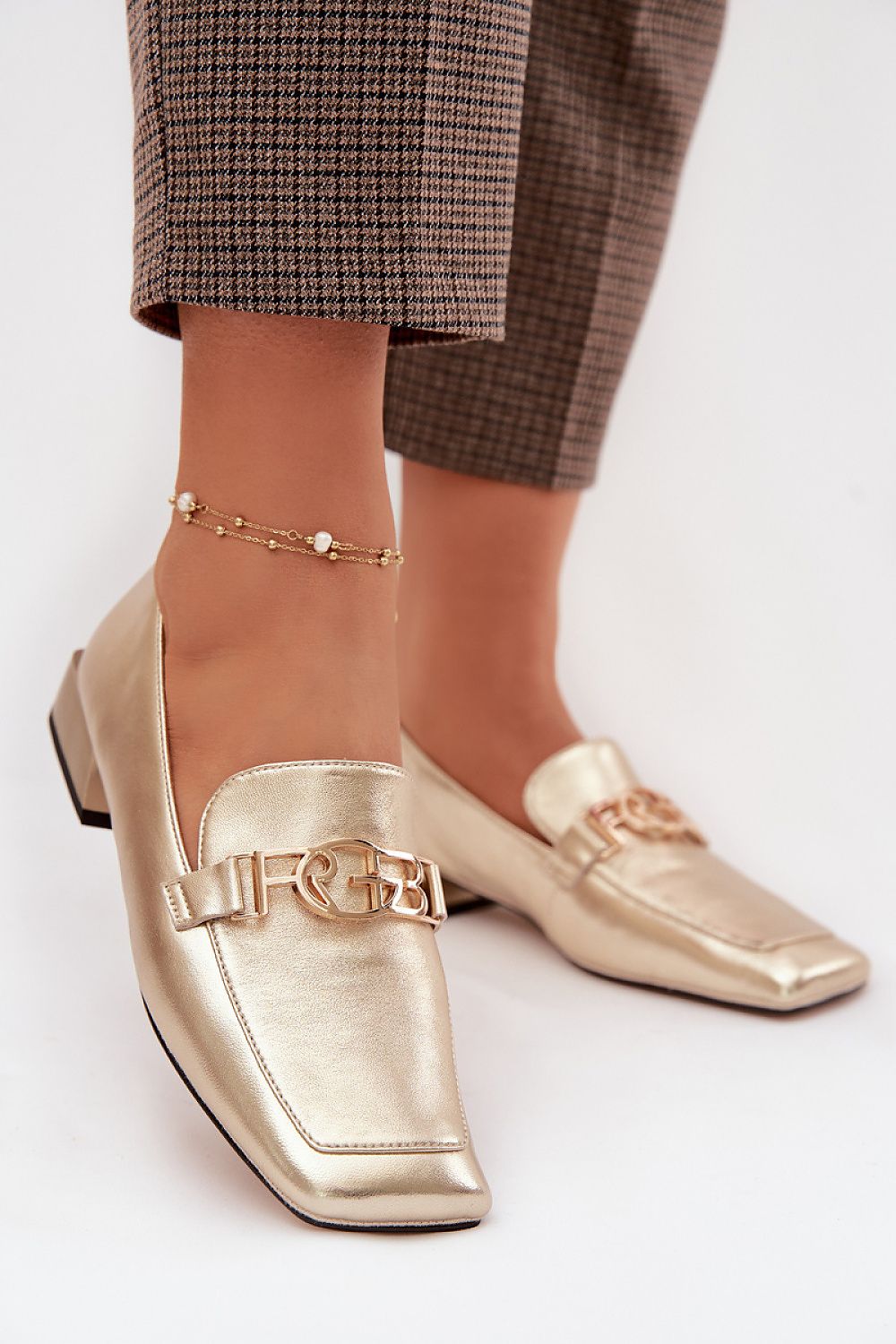  Sandał Mokasyny Model DA CR61-3125 Gold - Step in style 