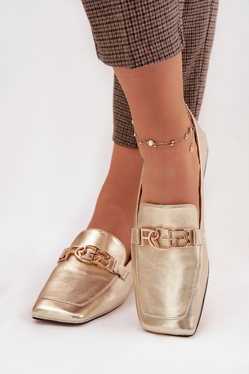  Sandał Mokasyny Model DA CR61-3125 Gold - Step in style 
