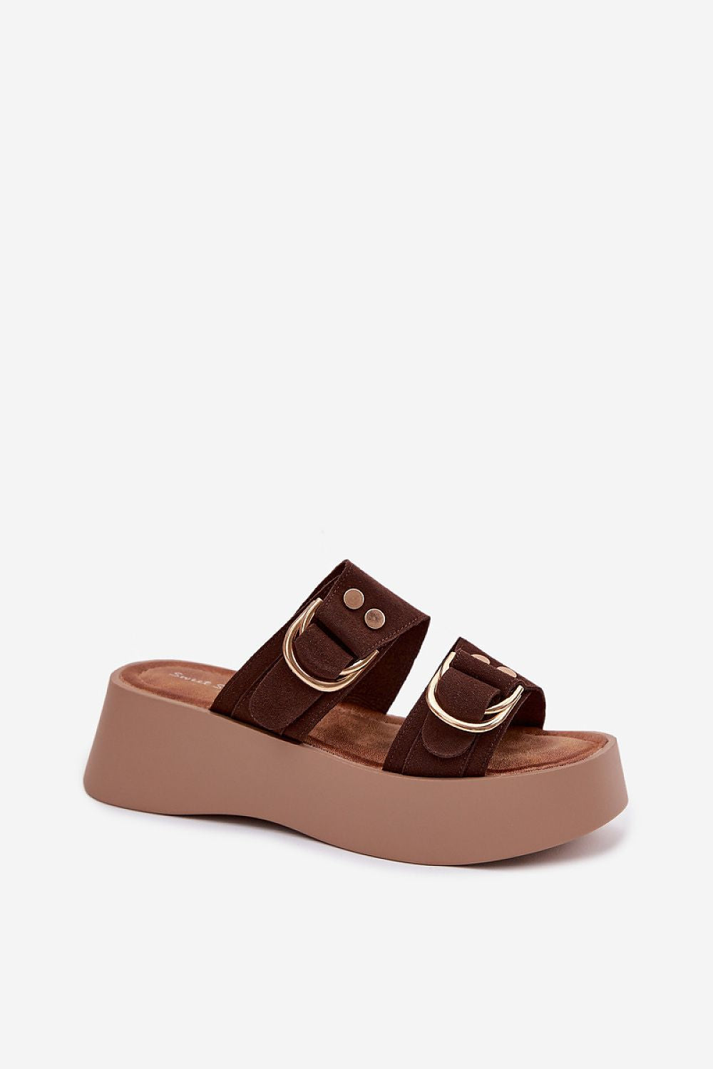  Sandał Klapki Model Nelirae A763 Czekolada  - Step in style 