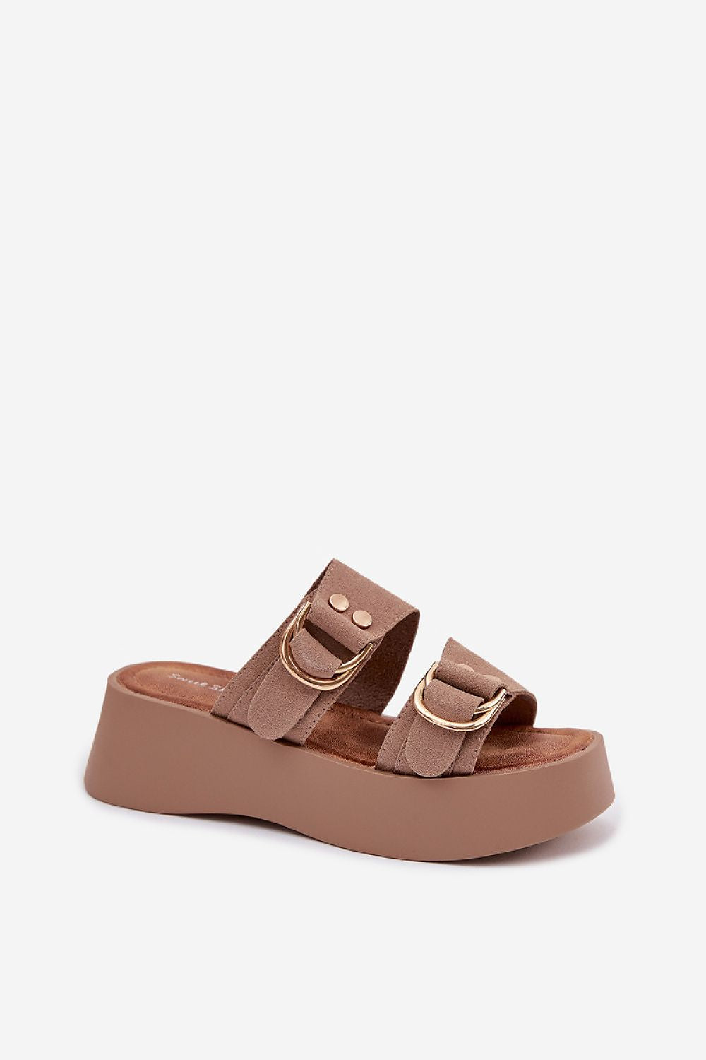  Sandał Klapki Model Nelirae A763 Dark Beige - Step in style 