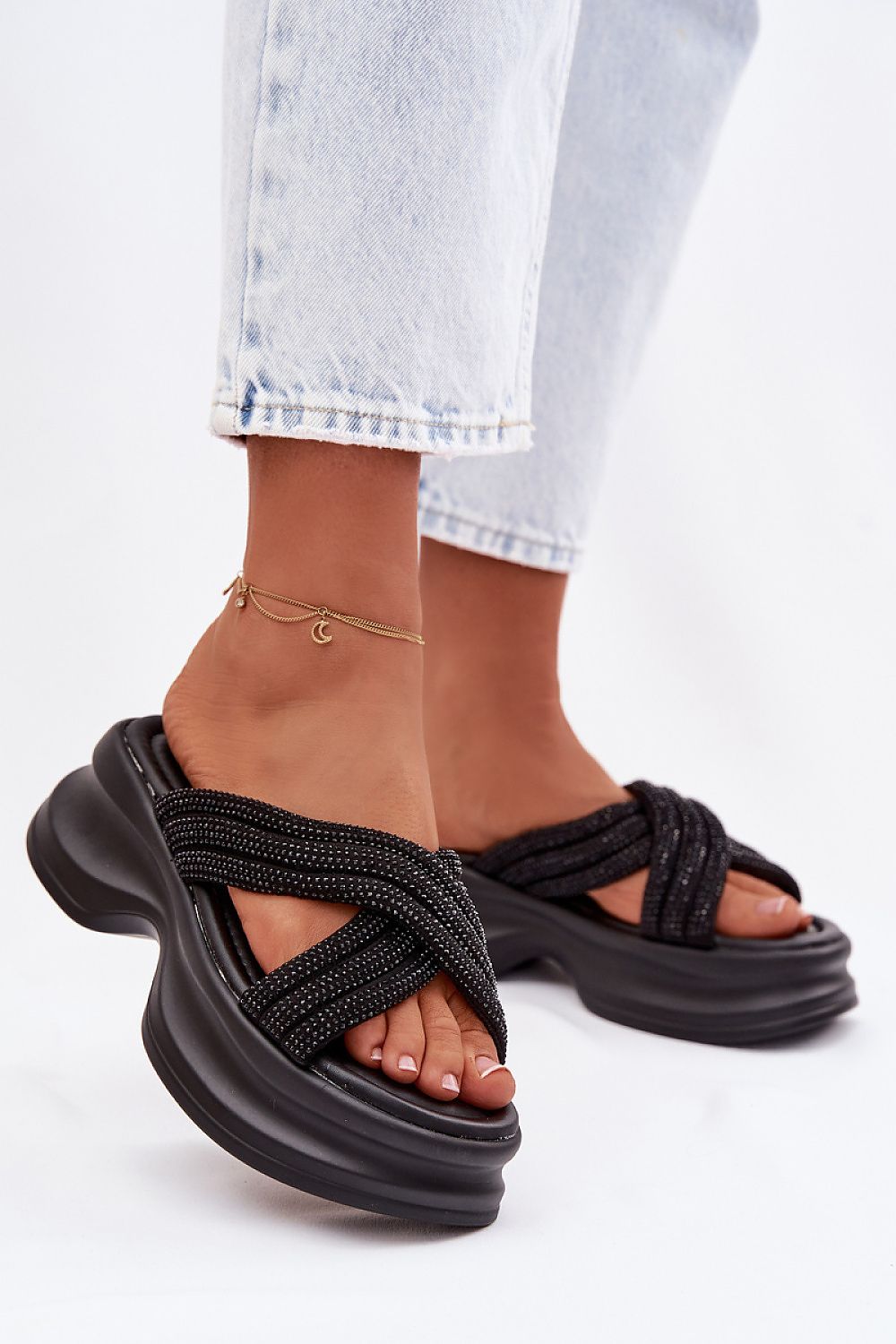  Sandał Klapki Model Eslira YL5060 Black - Step in style 