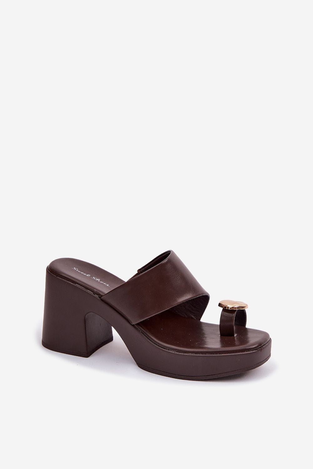  Sandał Klapki Model Sinora YL5050 Czekolada - Step in style 