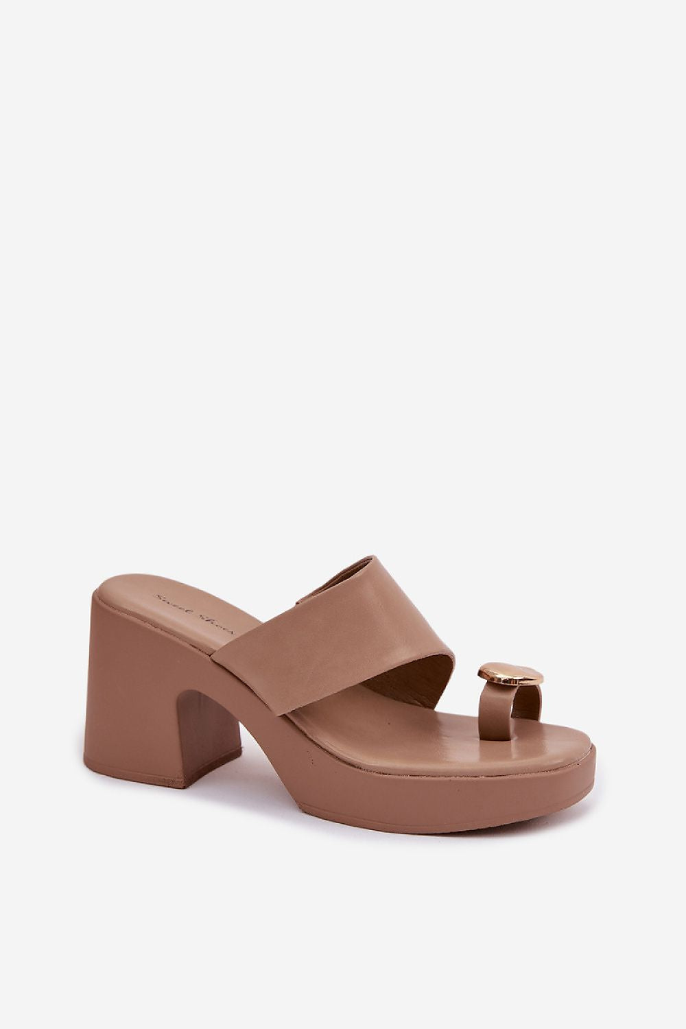  Sandał Klapki Model Sinora YL5050 Dark Beige - Step in style 