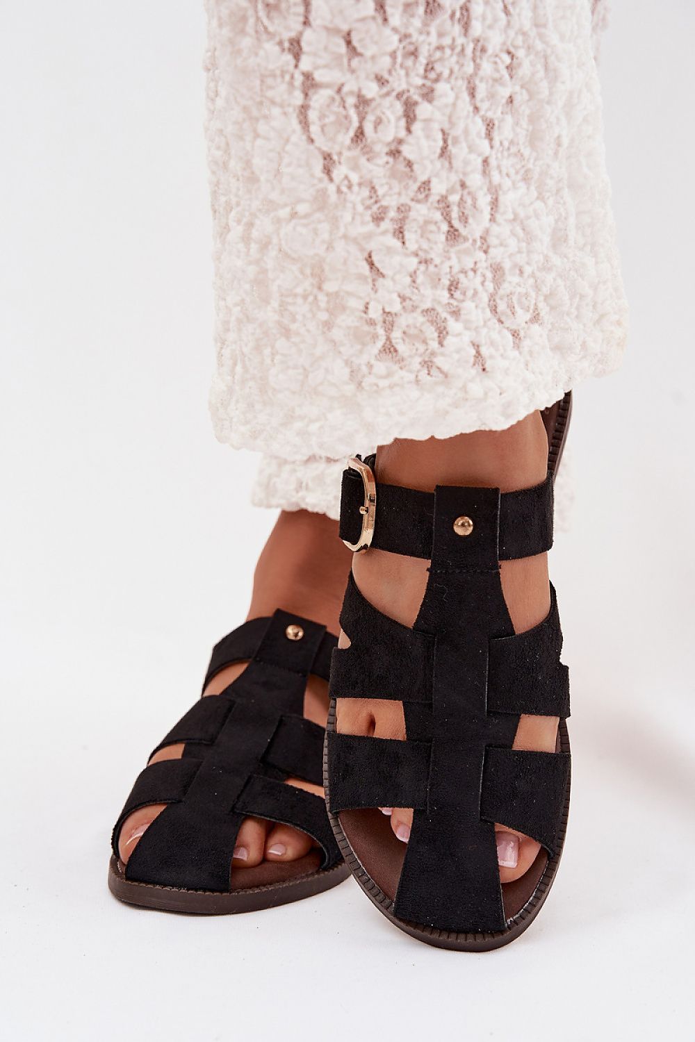  Sandał Klapki Model Elzora 9784 Black - Step in style 