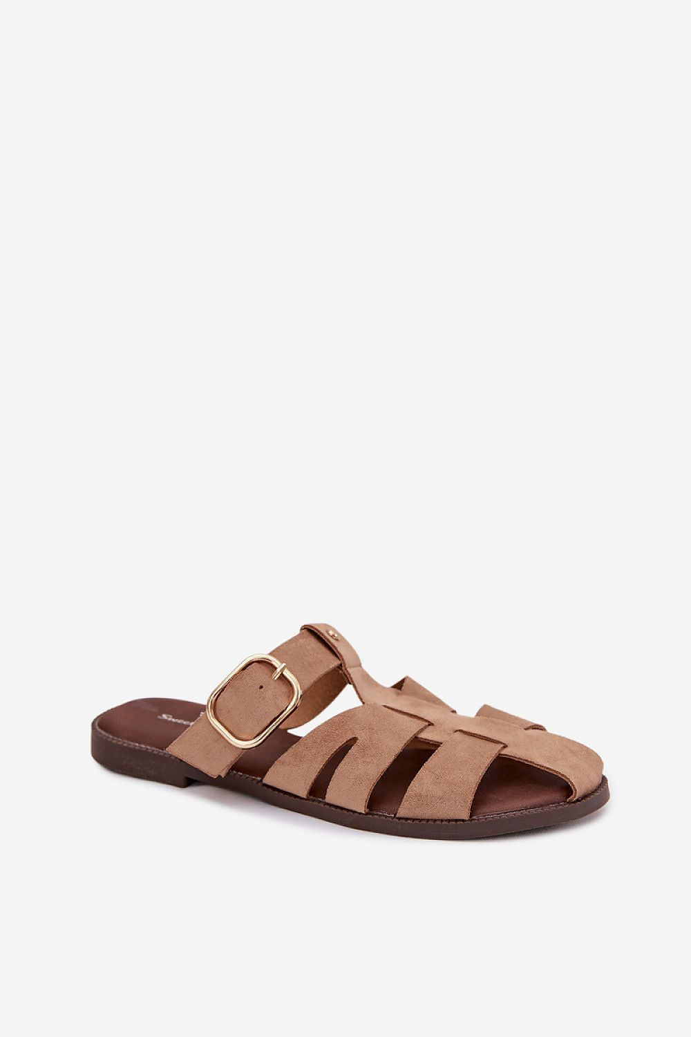  Sandał Klapki Model Elzora 9784 Beige - Step in style 