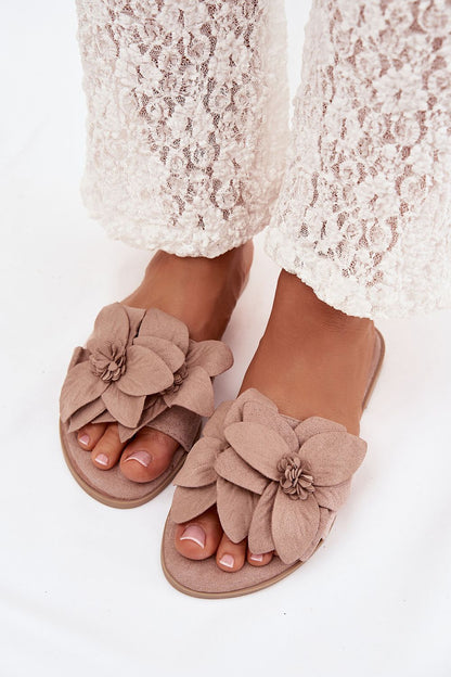  Sandał Klapki Model Elzoria J502-3 Beige - Step in style 