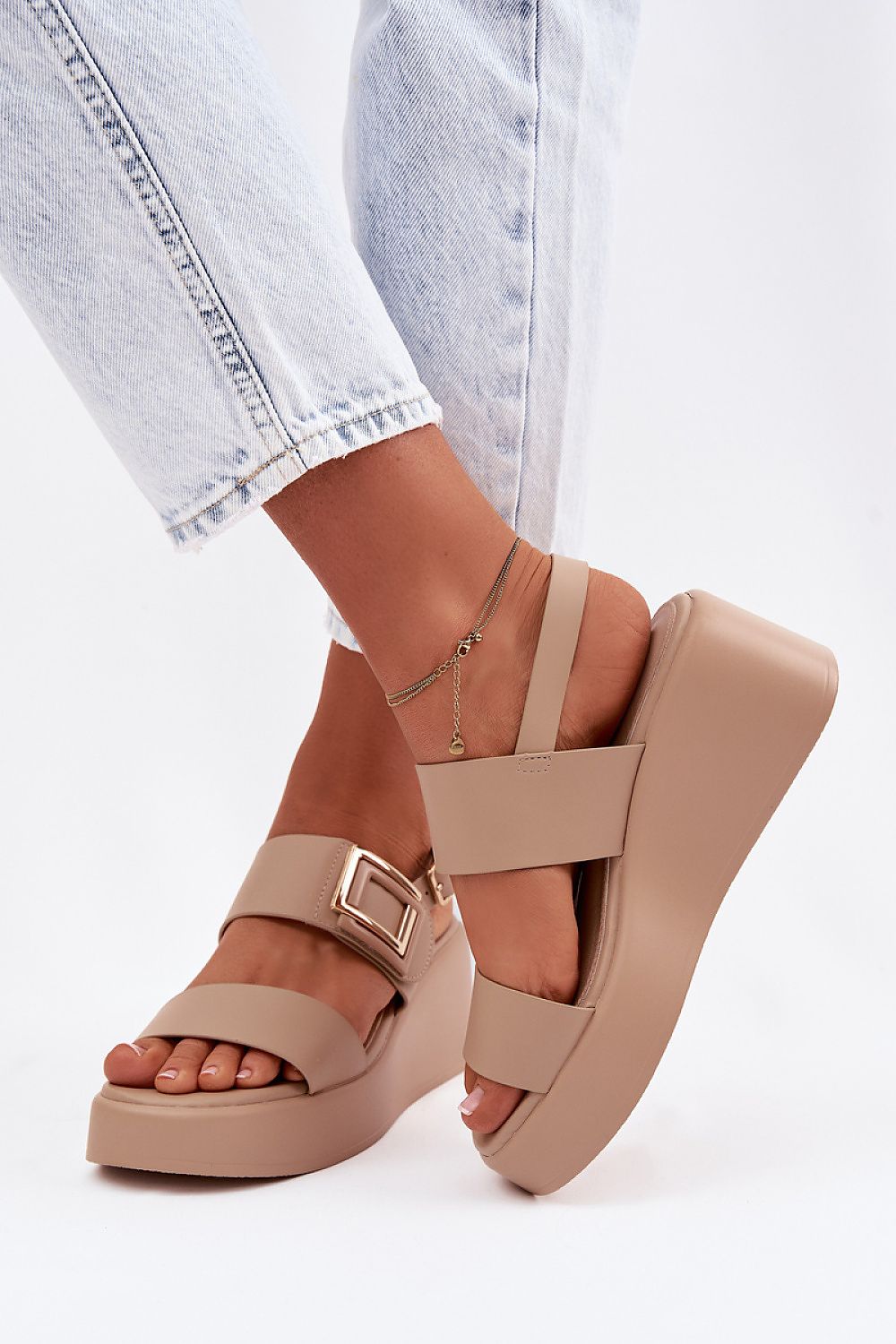  Sandały Model Nelira YL5052 Beige - Step in style 