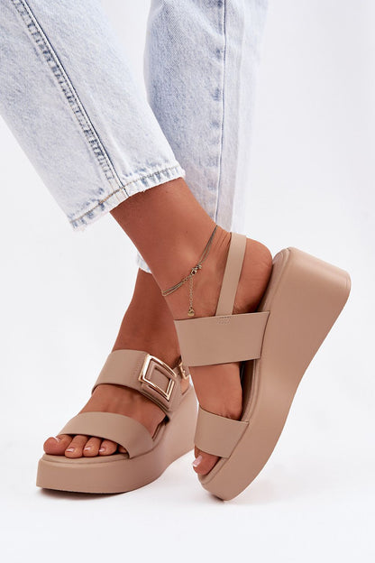  Sandały Model Nelira YL5052 Beige - Step in style 