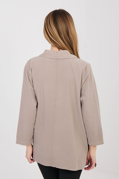   Koszula Damski Model IT-KS-FL10188.27 Dark Beige - Rue Paris 
