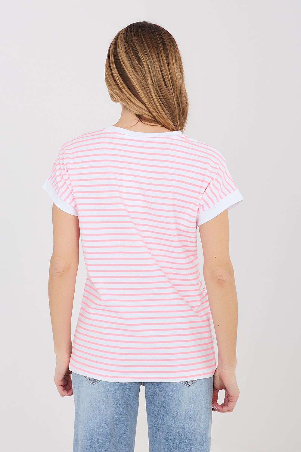   Tshirt Damski Model RV-TS-A1125.85 White/Pink - Relevance 