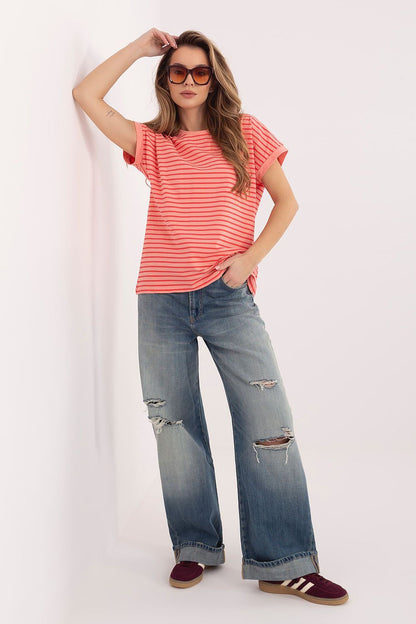   Tshirt Damski Model RV-TS-A1125.85 Brzoskwinia - Relevance 