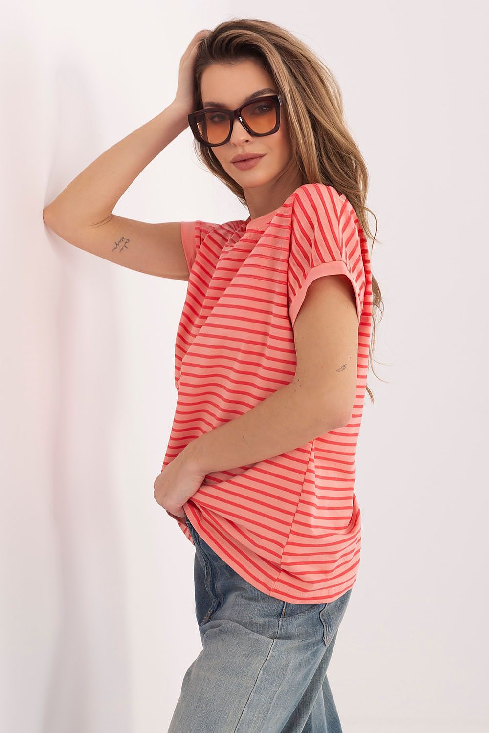   Tshirt Damski Model RV-TS-A1125.85 Brzoskwinia - Relevance 