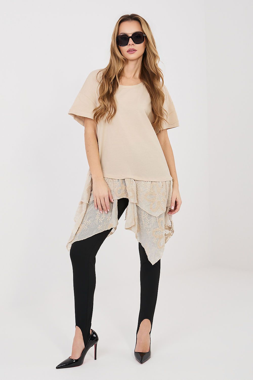   Bluzka Model IT-SK-81869.54 Beige - Italy Moda 