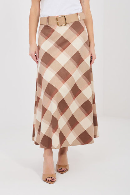  Spódnica Model IT-SD-23296-1.85 Brown - Italy Moda 