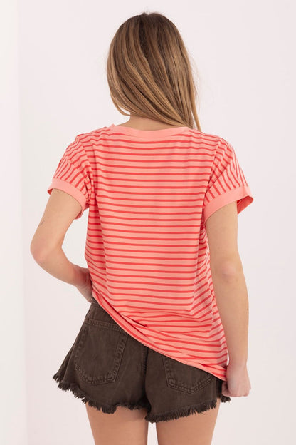   Tshirt Damski Model RV-TS-A1124.90 Brzoskwinia - Relevance 