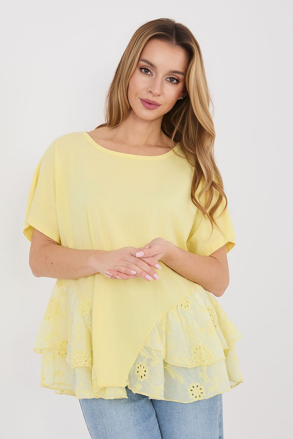  Bluzka Model IT-BZ-81870.18 Light Yellow - Italy Moda 