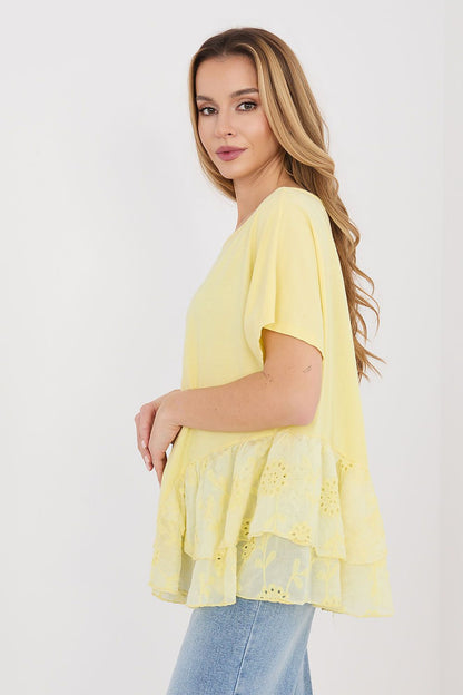   Bluzka Model IT-BZ-81870.18 Light Yellow - Italy Moda 