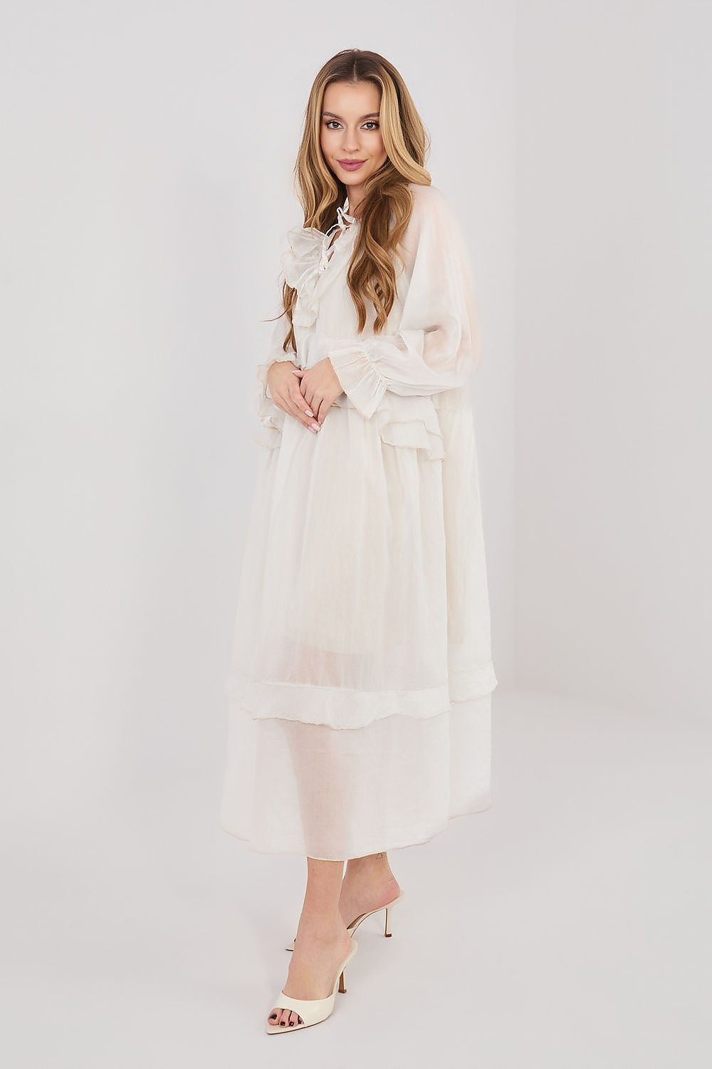  Sukienka Model IT-SK-51600.19 Light Beige - Italy Moda 