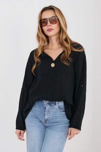   Bluzka Model IT-BZ-3130.21 Black - Italy Moda 