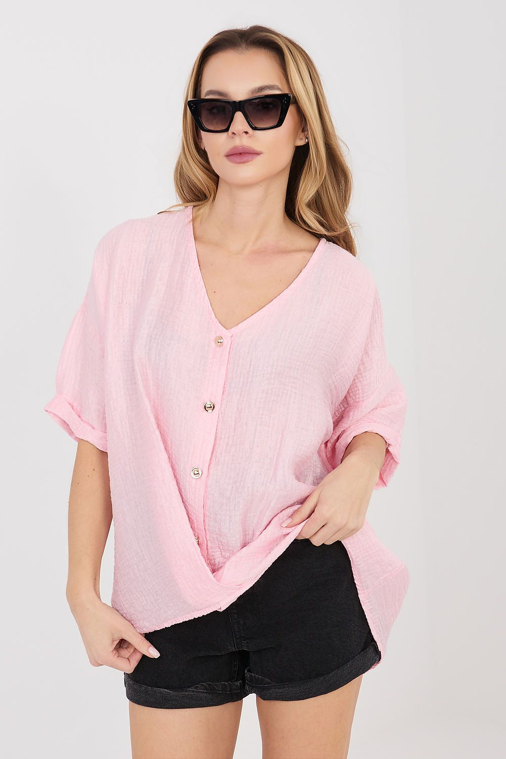   Koszula Damska Model IT-BZ-81891.49 Light Pink - Italy Moda 