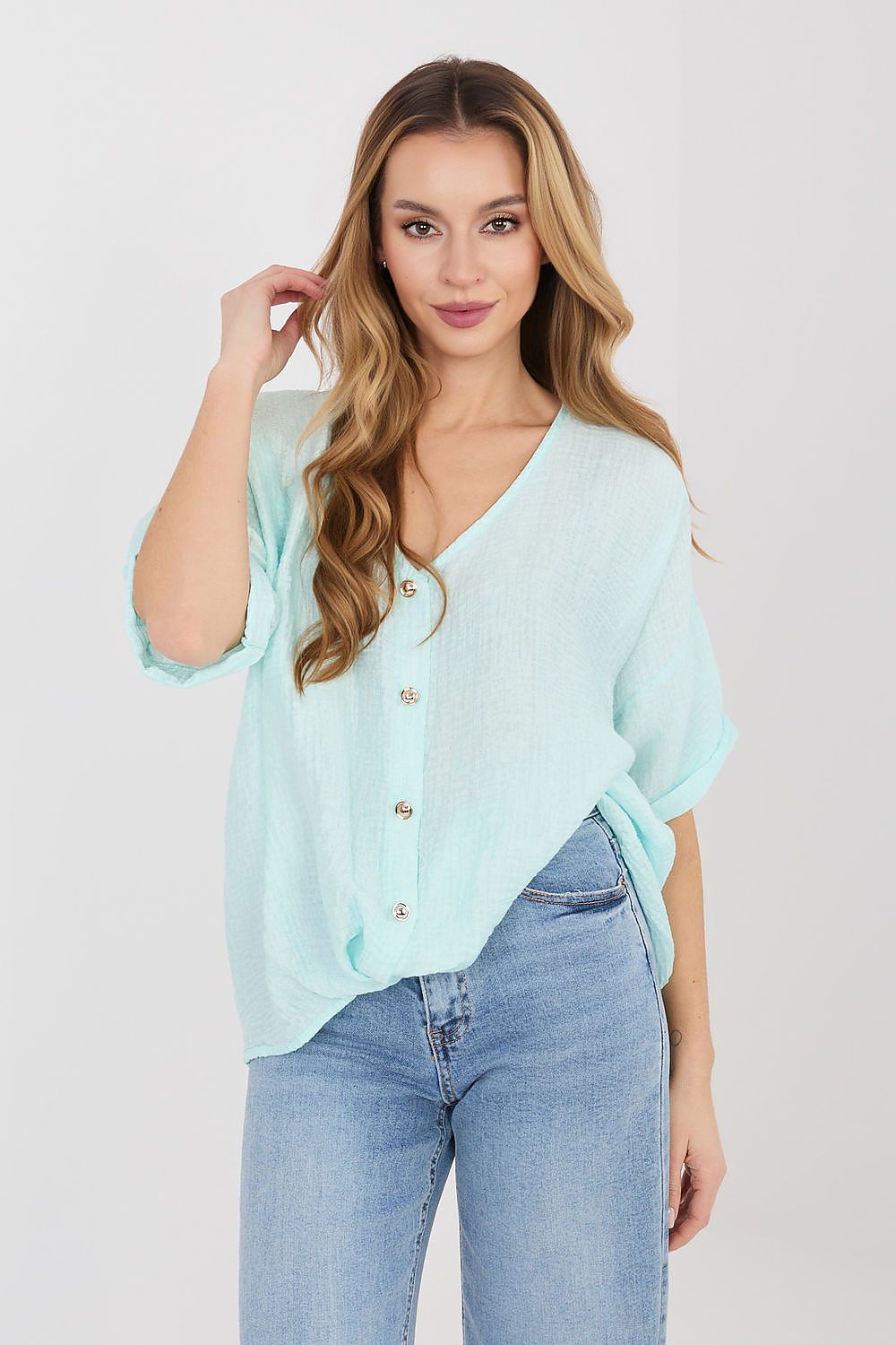   Koszula Damska Model IT-BZ-81891.49 Mint - Italy Moda 