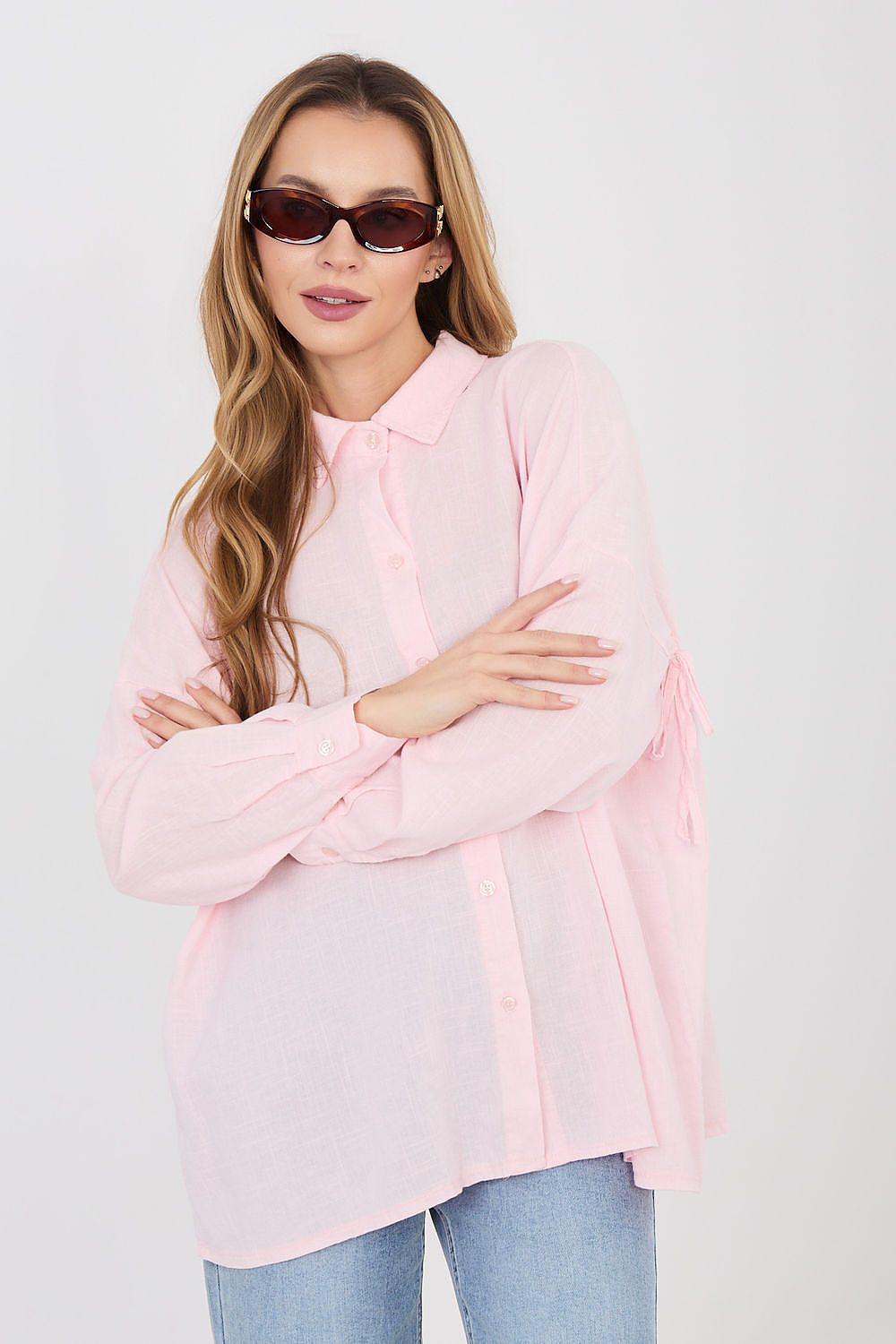   Koszula Damska Model IT-KS-3060.23 Light Pink - Italy Moda 