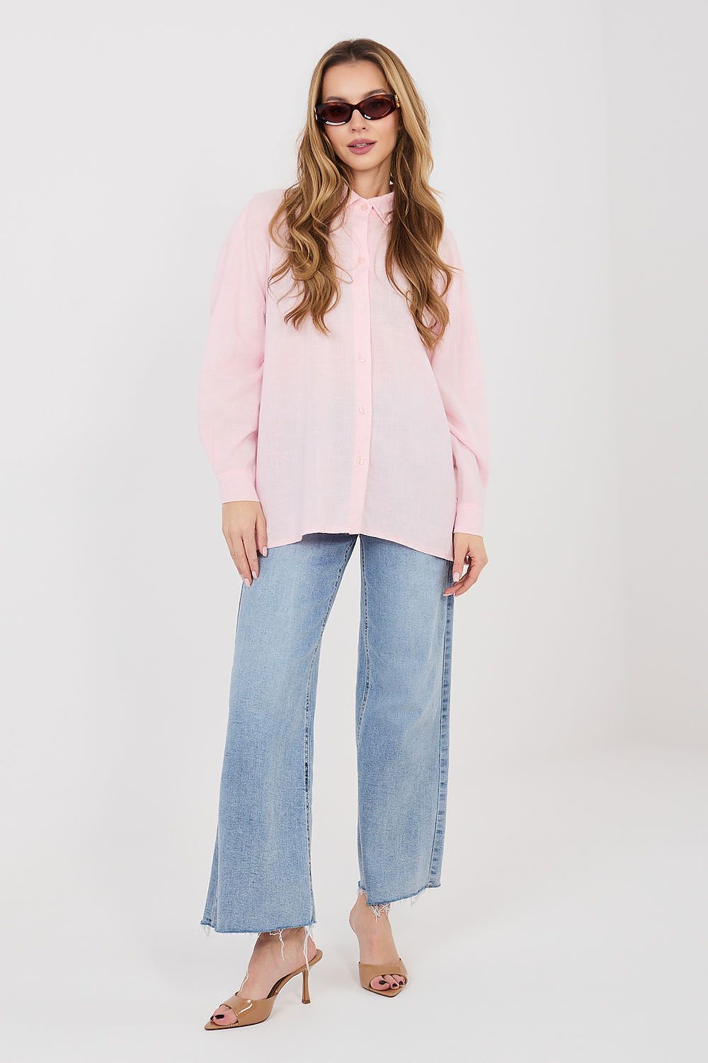   Koszula Damska Model IT-KS-3060.23 Light Pink - Italy Moda 