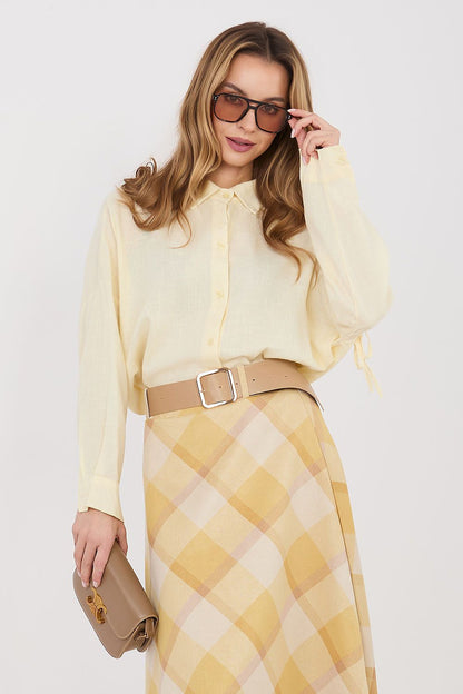   Koszula Damska Model IT-KS-3060.23 Light Yellow - Italy Moda 