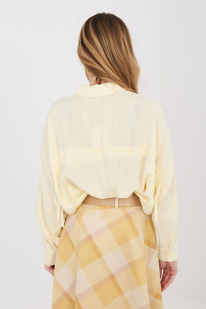   Koszula Damska Model IT-KS-3060.23 Light Yellow - Italy Moda 