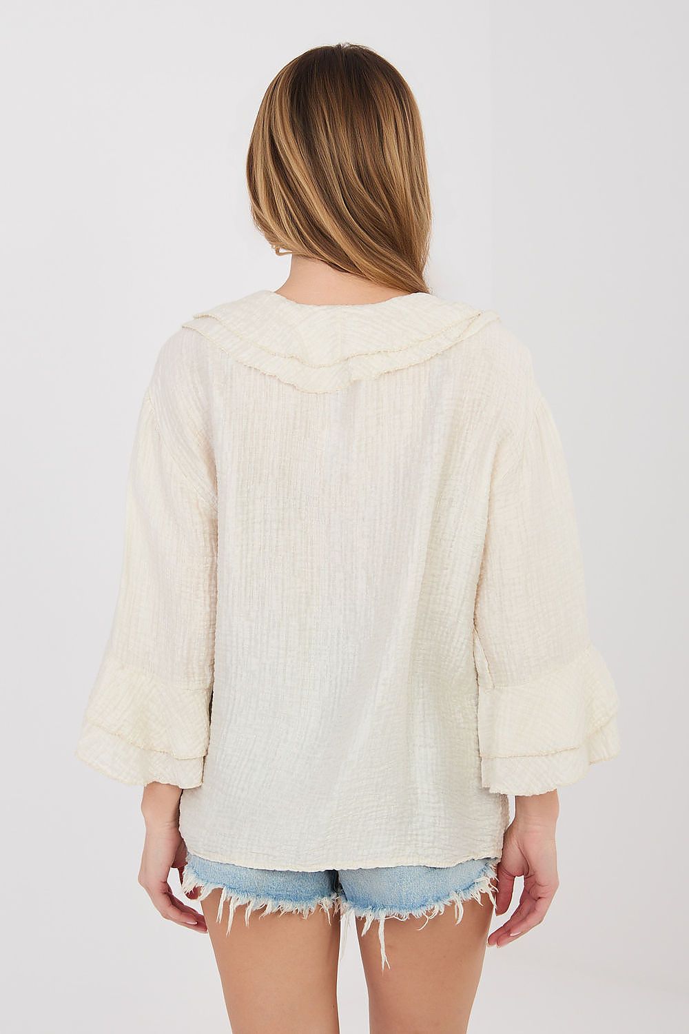   Koszula Damska Model IT-KS-81863.11P Light Beige - Italy Moda 