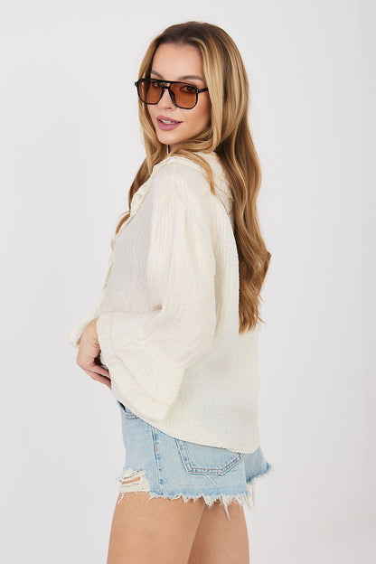   Koszula Damska Model IT-KS-81863.11P Light Beige - Italy Moda 