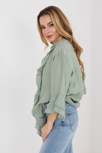   Koszula Damska Model IT-KS-81863.11P Khaki - Italy Moda 