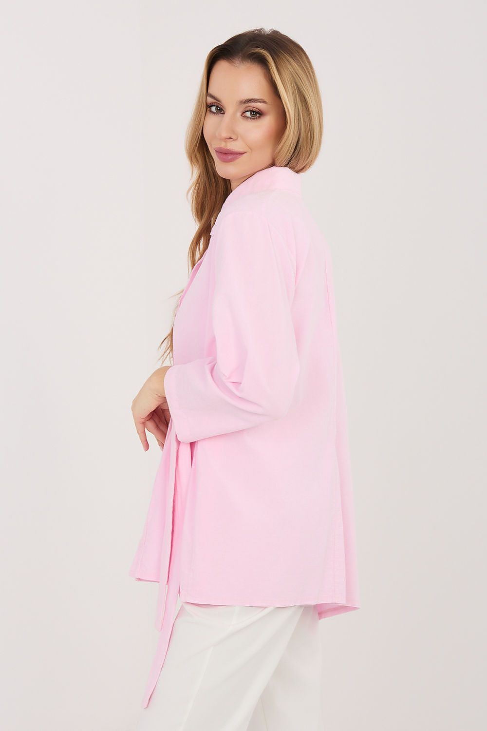   Koszula Damska Model IT-KS-FL10188.27 Light Pink - Rue Paris 