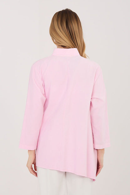   Koszula Damska Model IT-KS-FL10188.27 Light Pink - Rue Paris 