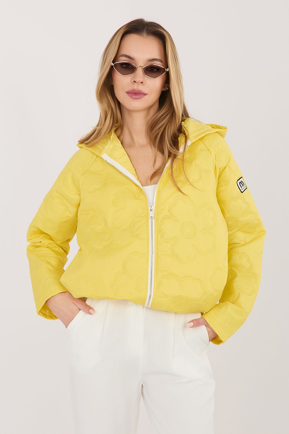   Kurtka Damska Model IT-KR-FL10126.00 Yellow - Rue Paris 