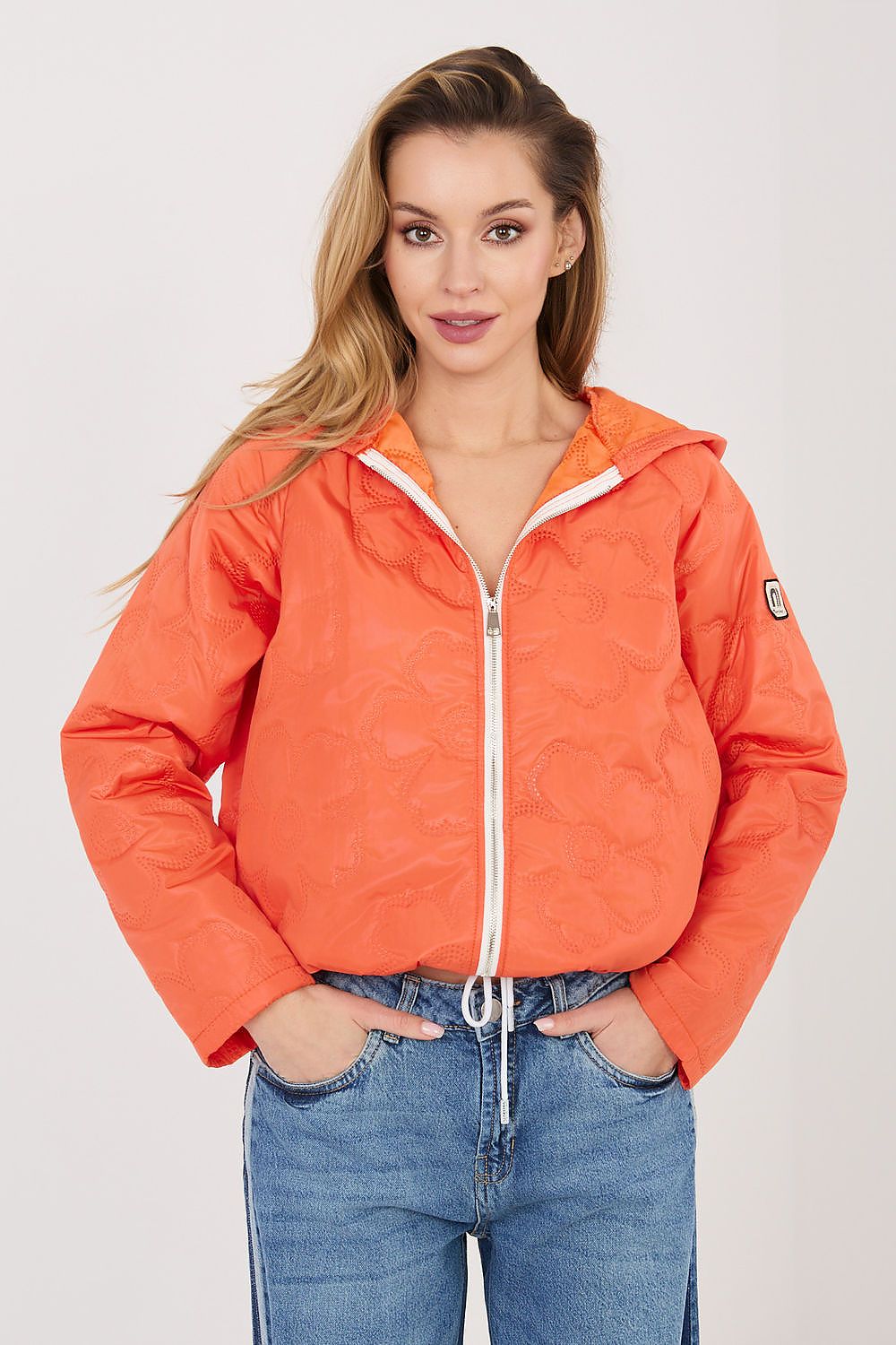   Kurtka Damska Model IT-KR-FL10126.86 Orange - Rue Paris 