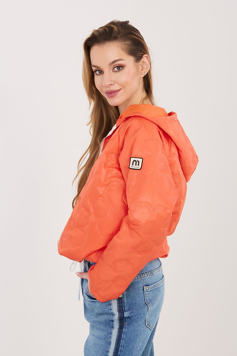   Kurtka Damska Model IT-KR-FL10126.86 Orange - Rue Paris 