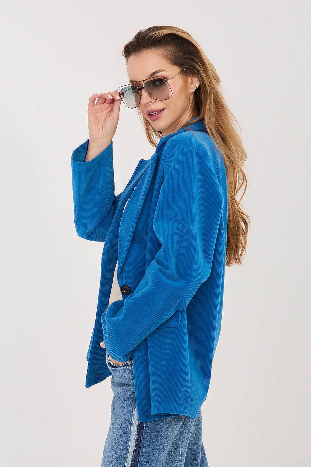   Marynarka Model IT-MA-FL9958.87 Cobalt - Rue Paris 