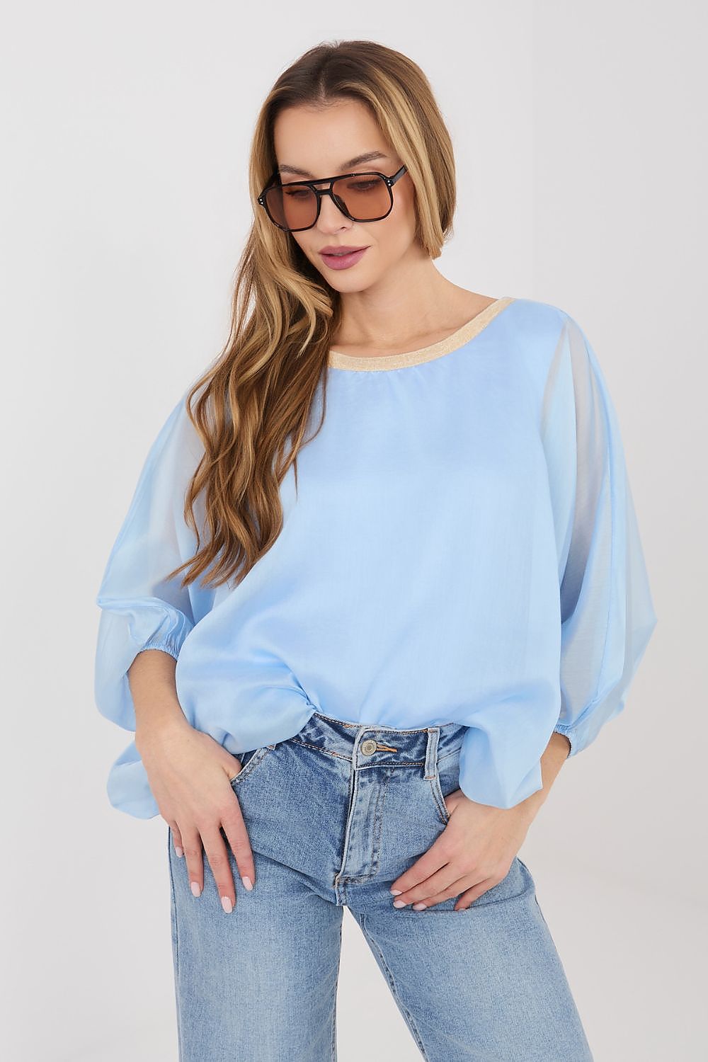   Bluzka Model IT-BZ-18868.81 Light Blue - Italy Moda 