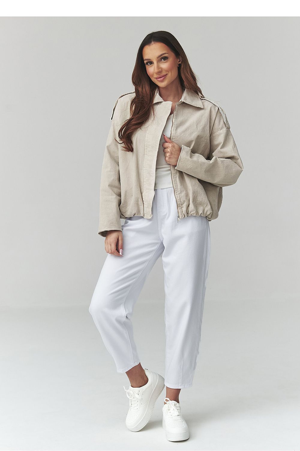   Kurtka Damska Model C48 Light Beige - Makadamia 