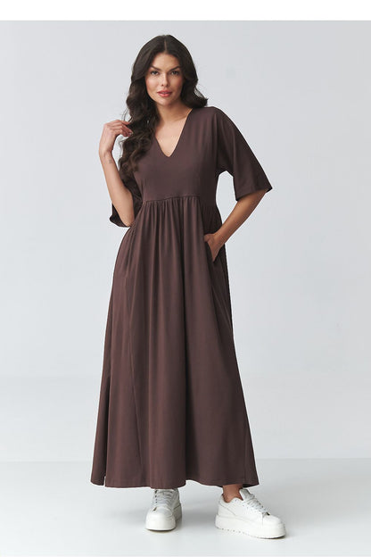  Sukienka Model M933 Dark Chocolate - Makadamia 