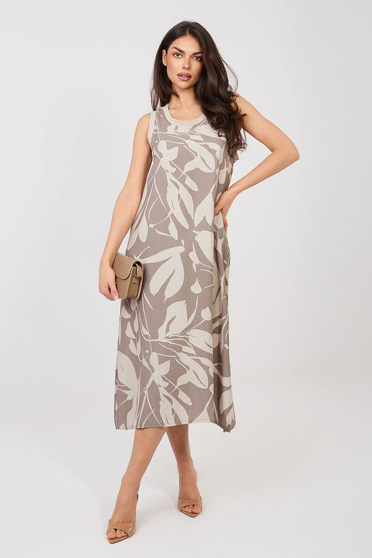  Sukienka Model D60105M30471A Dark Beige - Sublevel 