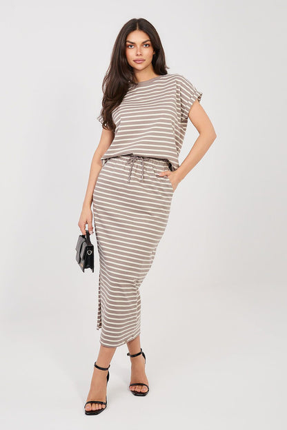  Spódnica Model D12127M50254A Dark Beige - Sublevel 