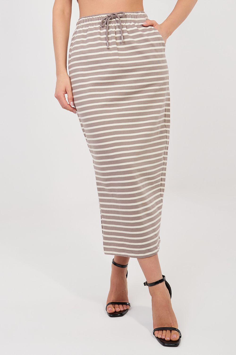  Spódnica Model D12127M50254A Dark Beige - Sublevel 