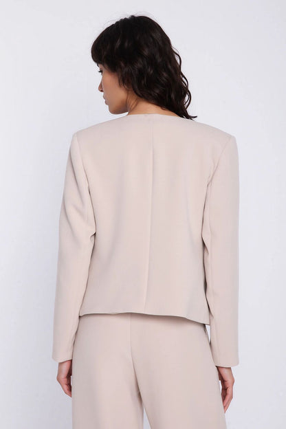   Krótki żakiet chanel Z100 Beige - Nife 